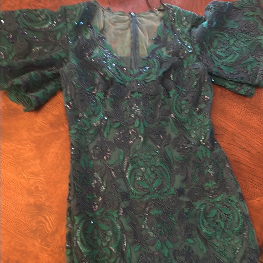 Elegant Green Lace Dress